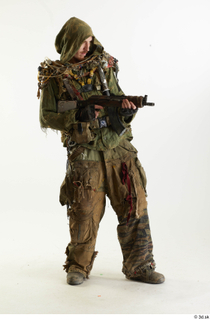 Photos John Hopkins Army Postapocalyptic Suit Poses aiming the gun…